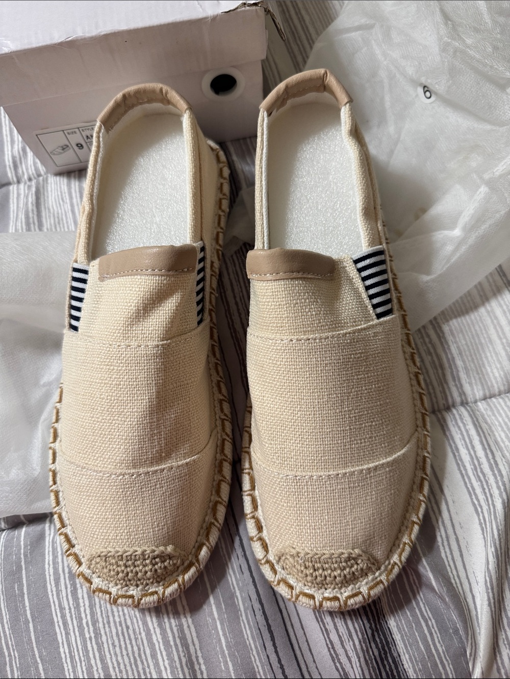 Canvas Espadrille Slip-On Shoe - Beige - Picture 3 of 5